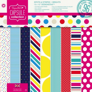 %Papermania Designstax - Spots & Stripes - Brights 12" x 12"%